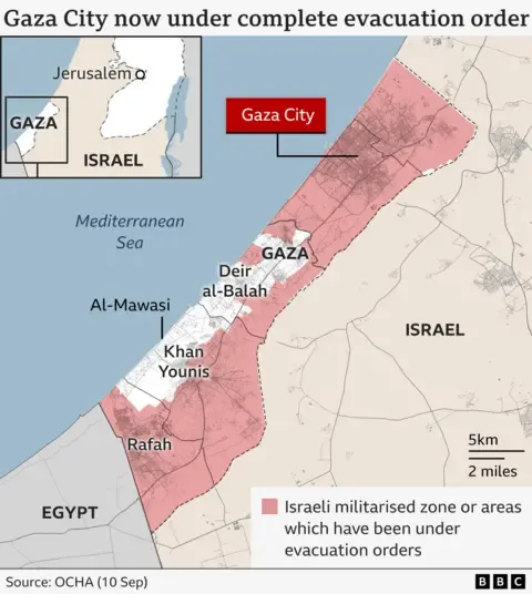 Countless Civilians Escape as Military Troops Move Further into Gaza City